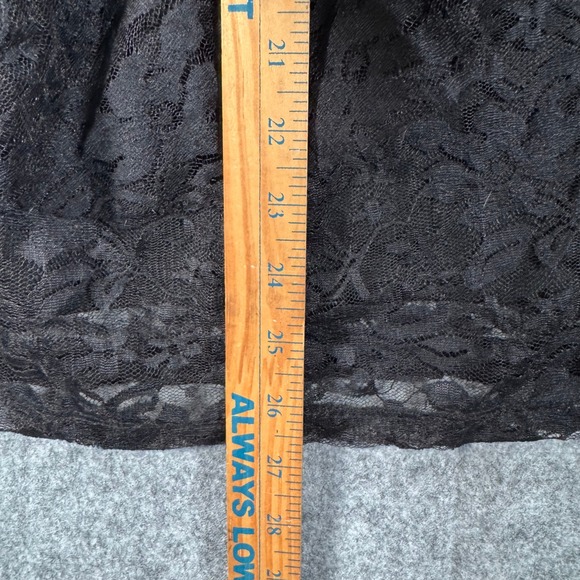 Vtg Babydoll Witchy Lace Top Womens 1X Black Ruffle Fairygrunge Whimsigoth Shirt - Picture 9 of 10